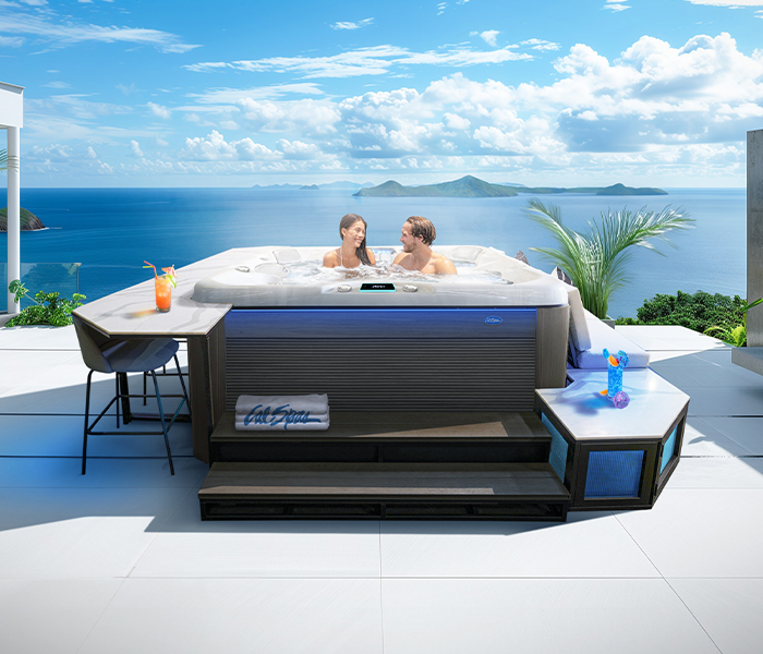 Calspas hot tub being used in a family setting - Gaithersburg